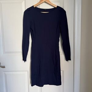 Theory Midnight Blue Long Sleeve Dress